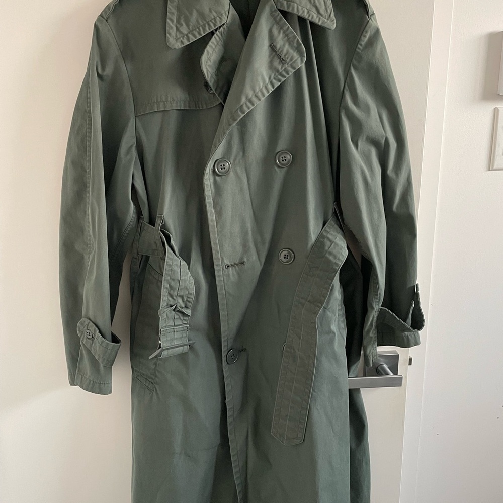 Men's Green Trench Coat